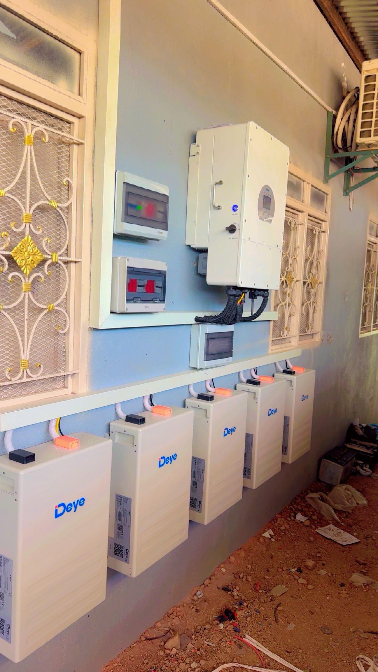 SET battery wall and inverter installation